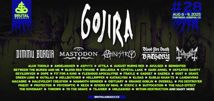 Blood Fire Death: A Tribute to Quorthon and the Music of Bathory, Mastodon a Mayhem, rozšiřují seznam více než 50 kapel na Brutal Assaultu!