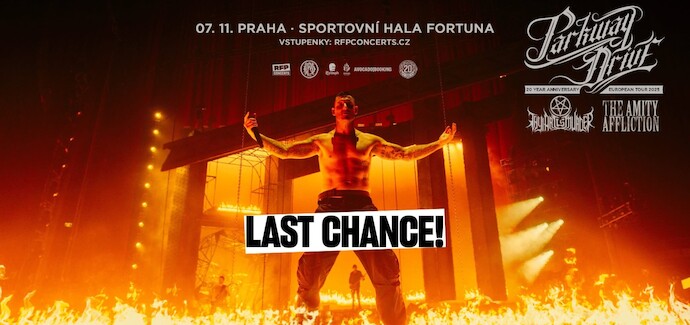 PARKWAY DRIVE a hosté Thy Art Is Murder a The Amity Affliction už v pátek v Praze!