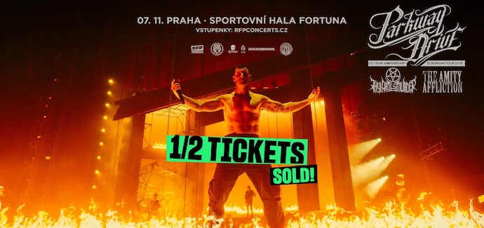 Polovina vstupenek na pražskou show Parkway Drive, Thy Art Is Murder a The Amity Affliction JE PRYČ!
