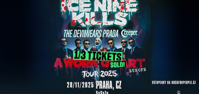 1/3 vstupenek na ICE NINE KILLS je pryč!