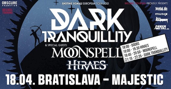 Dark Tranquillity a Moonspell míří do Bratislavy!