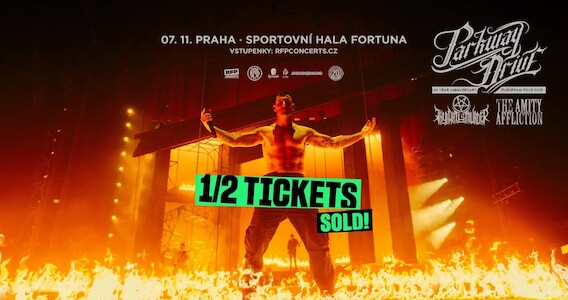 Polovina vstupenek na pražskou show Parkway Drive, Thy Art Is Murder a The Amity Affliction JE PRYČ!