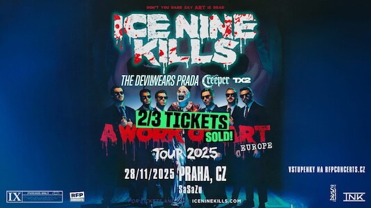 2/3 vstupenek jsou pryč! ICE NINE KILLS už v pátek v Praze