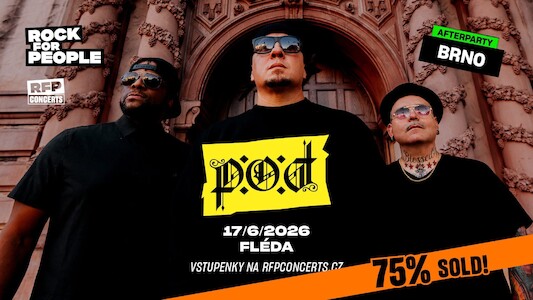 75% vstupenek na brněnskou zastávku P.O.D je pryč!