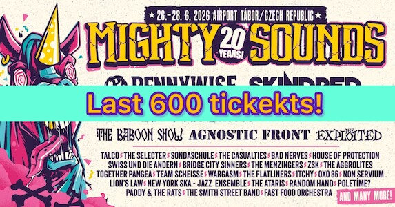 Posledních 600 vstupenek na 20. ročník Mighty Sounds!
